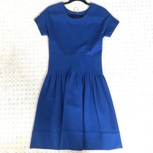 Pink Tartan Blue A-Line Short Sleeved Dress Sz M